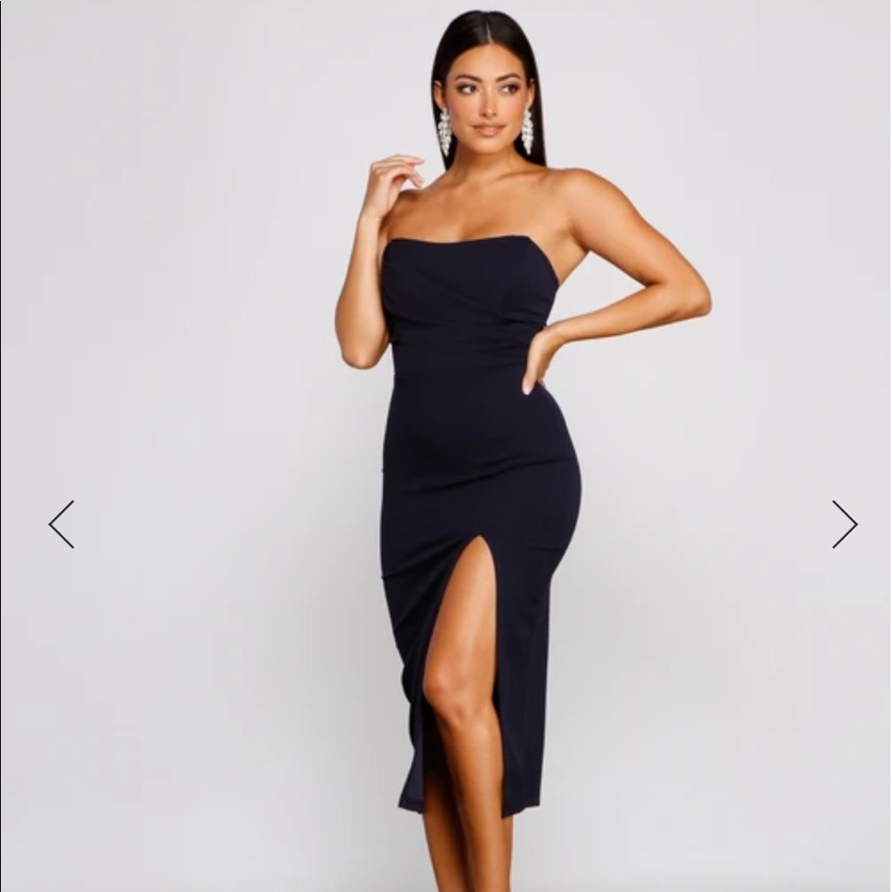 NWT Windsor- Zadie Formal High Slit Midi Dress